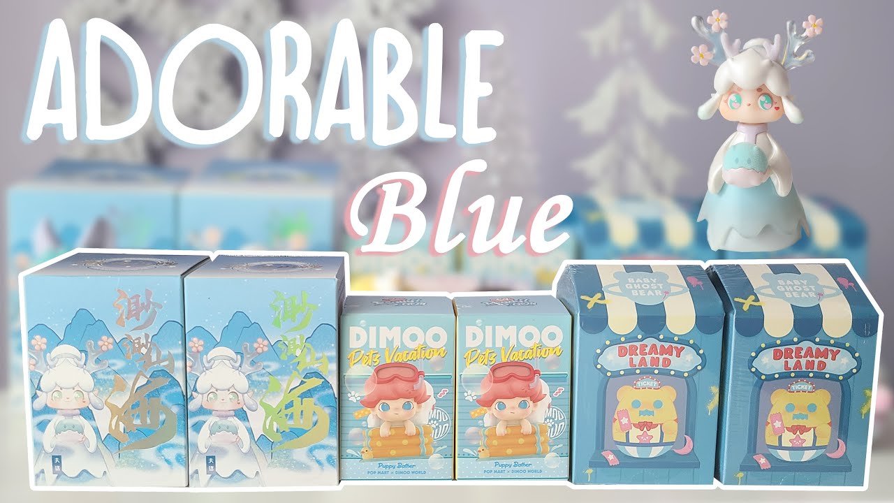 Adorable Blue Blind Box Unboxing (Popmart DImoo, Shin Woo Finding Unicorn & MJ Studio Miao Miao)