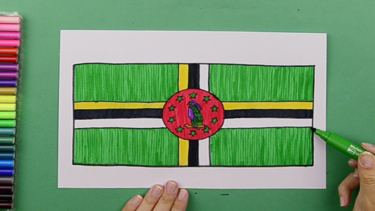 How to draw the National Flag of Dominica