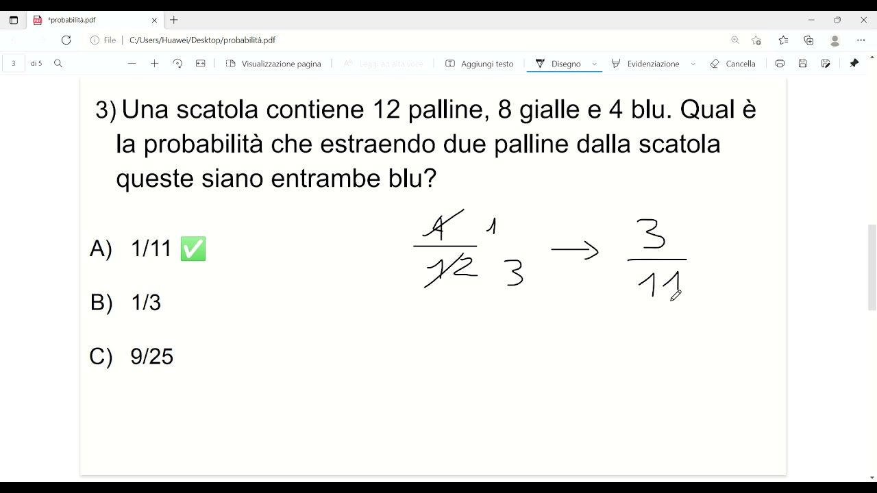 Quiz di logica per concorsi: calcolo delle probabilità