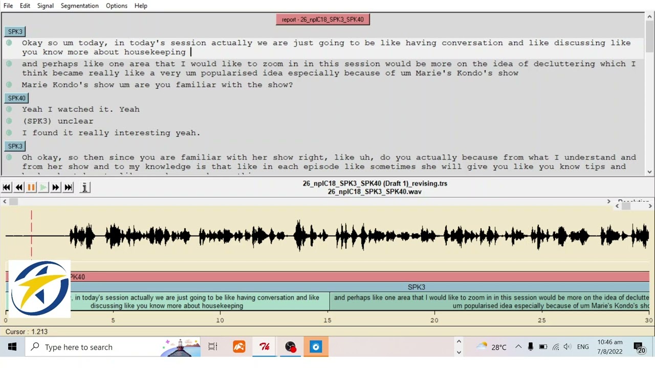 How to segment an audio correctly