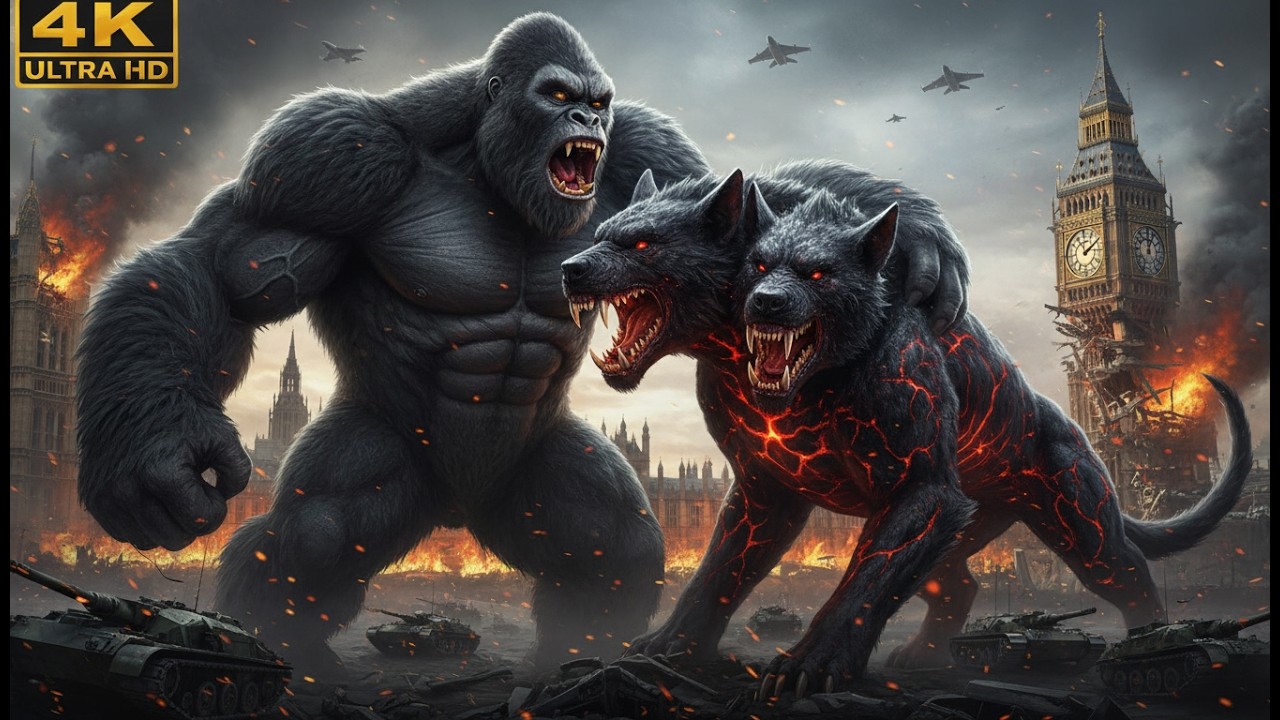 KONG VS. THE THREE-HEADED DOG MONSTER | Legendary Titan War