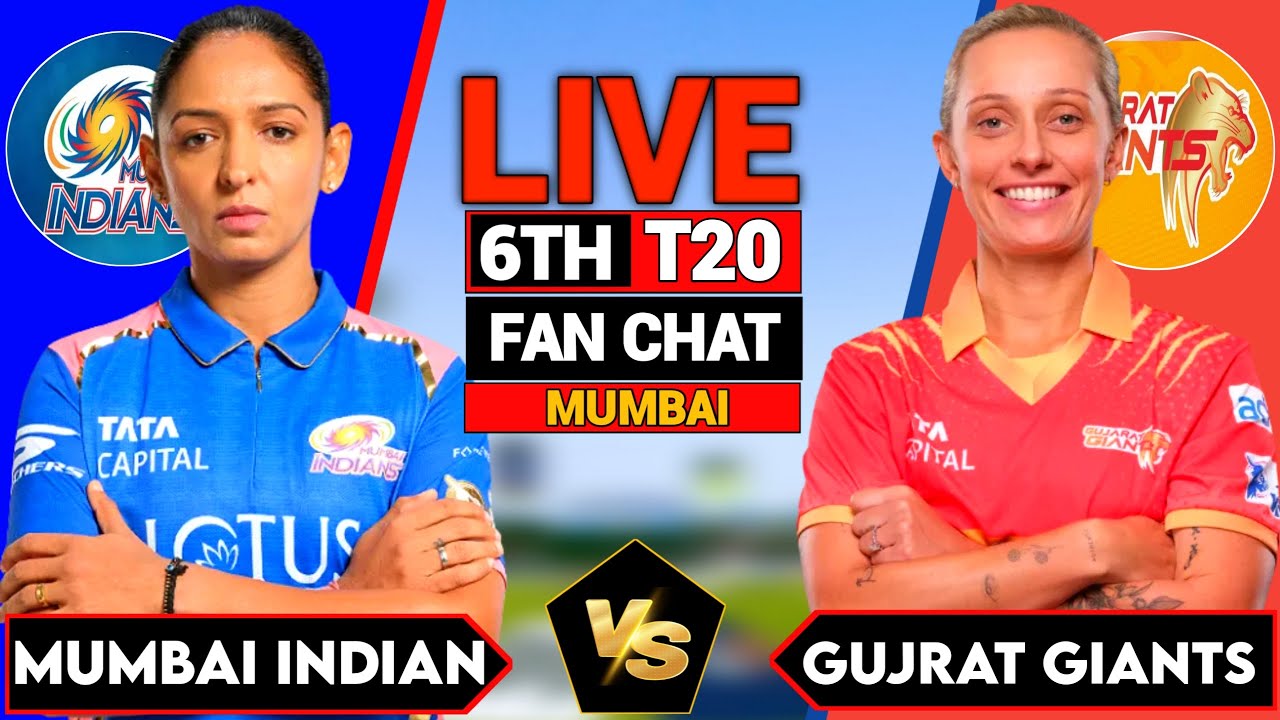 MIW vs GGW, 6th T20 WPL 2026,Live Score & Commentary Mumbai Indians Women vs Gujarat Giants W