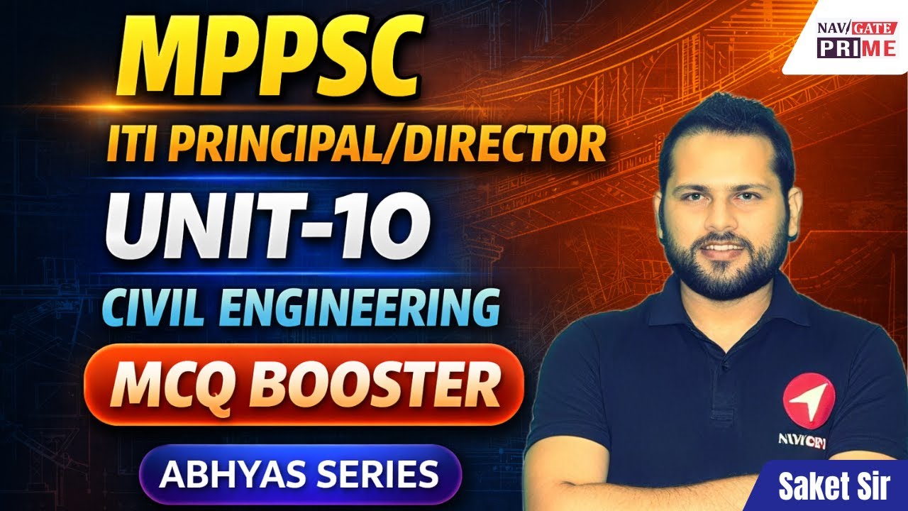 MPPSC ITI Principal/Director |UNIT-10 CIVIL ENGINEERING -04#MPPSC2025 #mppscitiprincipal