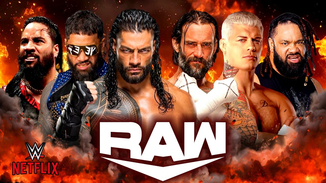 WWE RAW CM Punk Cody Rhodes & Jacbo Fatu vs Roman Reigns & The Usos | 13-Feburary-2026