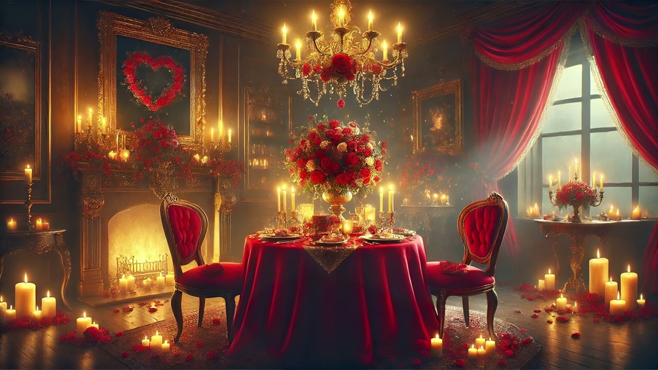 ❤️🌹 Romantic Ambience - TV ART Backdrop ❤️🌹 Elegant & Cozy Setting for Love & Romance | 4K🕯️