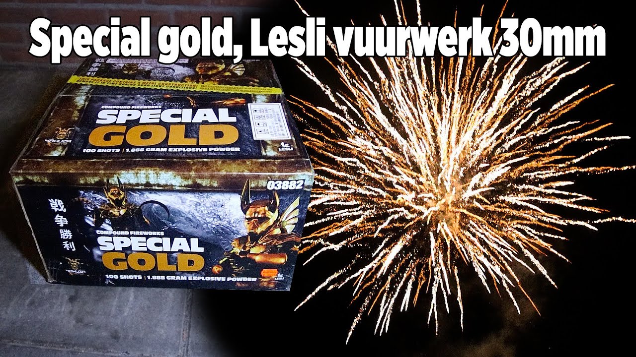 SPECIAL GOLD, Lesli Vuurwerk 100sh 30mm