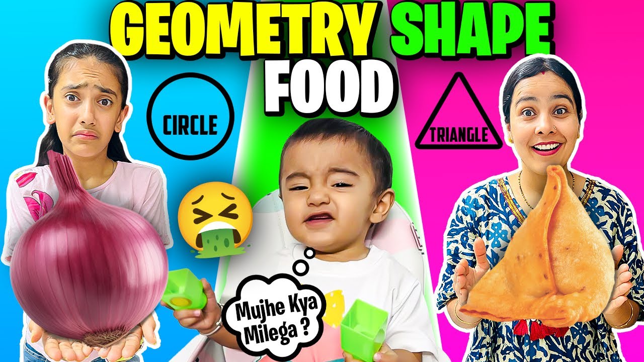 MYSTERY Box  - GEOMETRIC SHAPE FOOD CHALLENGE😍 | Family Challenge | @SamayraNarulaandFamily