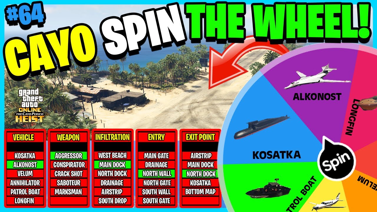 Solo Cayo Perico Heist But The Wheel Decides How I Do It! GTA 5 Online