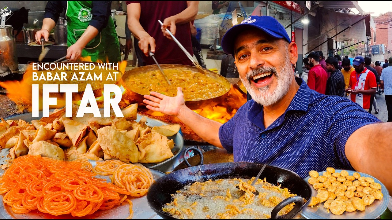 Ramzan Series: Lahore Iftar Scene at Main Market Gulberg | Unexpected Babar Azam Moment