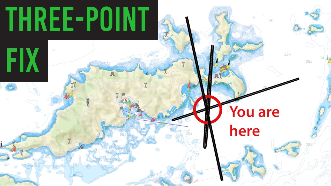 How to Do a Three-Point Fix (Plot Bearings on a Chart)