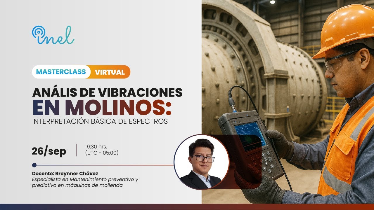 Masterclass: Análisis de vibraciones en molinos: interpretación básica de espectros⚡