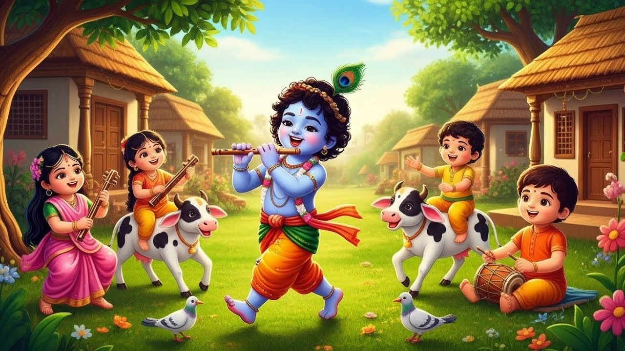 Choti Choti Gaiya, Chote Chote Gwal | छोटी छोटी गैया | #Little Krishna Bhajan - Krishna Bal Leela