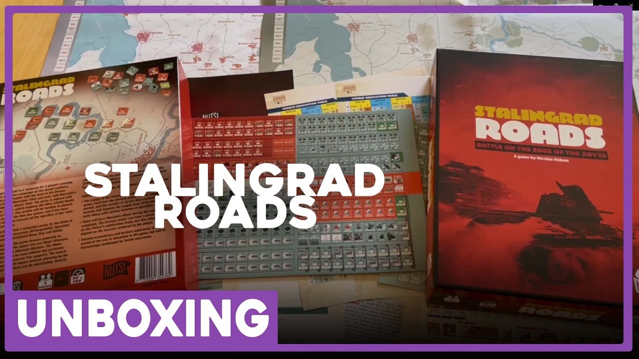 Unboxing | Stalingrad Roads | NUTS! Publishing | The Players' Aid