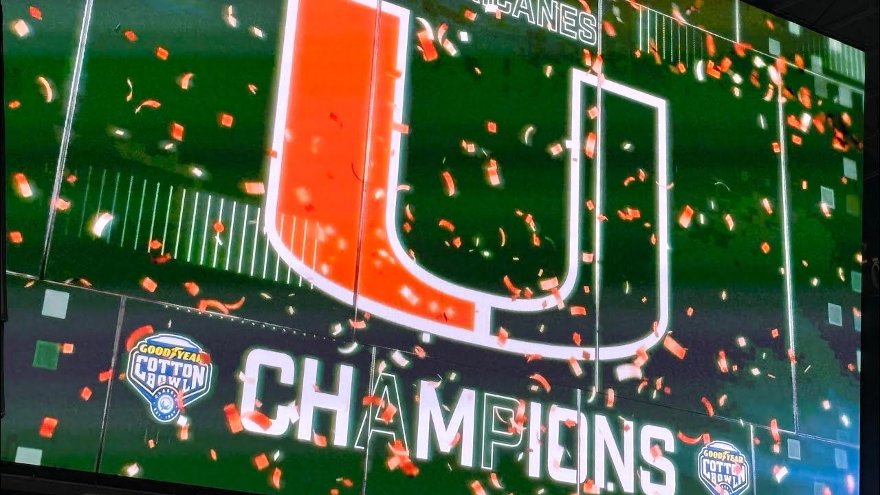 Miami Hurricanes vs Ohio State Cotton Bowl, flight, City & Game sights and sounds of the game. #cfp