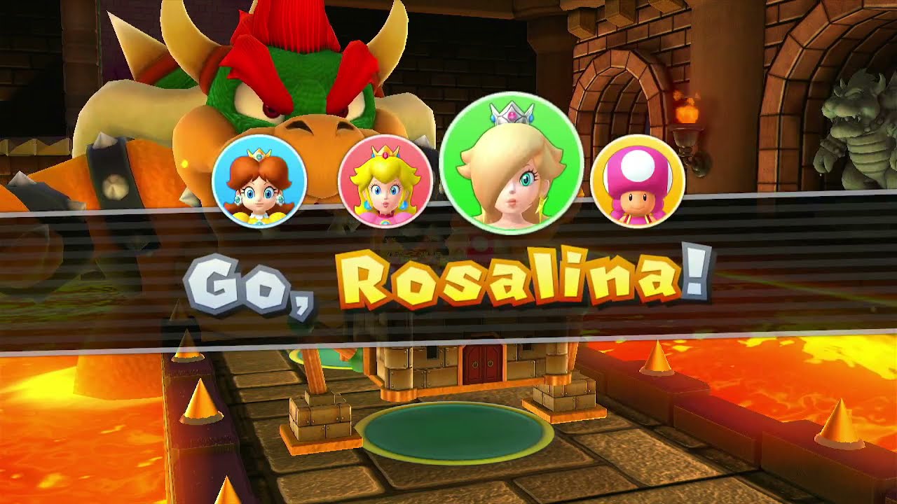 Mario Party 10 Bowser Party - Daisy, Peach, Rosalina & Toadette vs Bowser - Chaos Castle