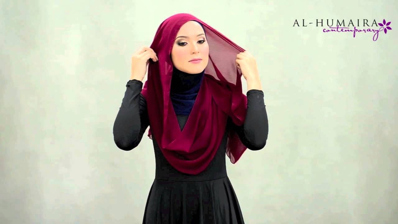 AMBER shawl styling tutorial by Al-Humaira Contemporary