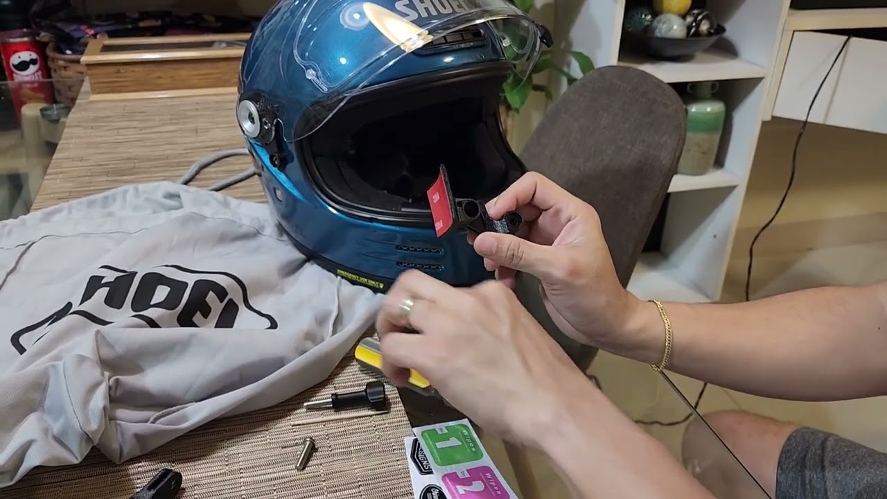 HANC chin mount installation on Shoei Glamster | solid to guys