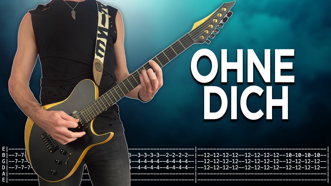 Kmpfsprt - Ohne Dich Guitar Cover with Tabs on screen 4K UHD