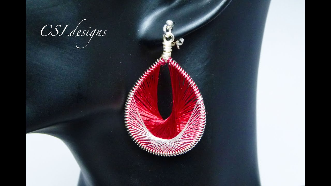 Threading wirework earrings