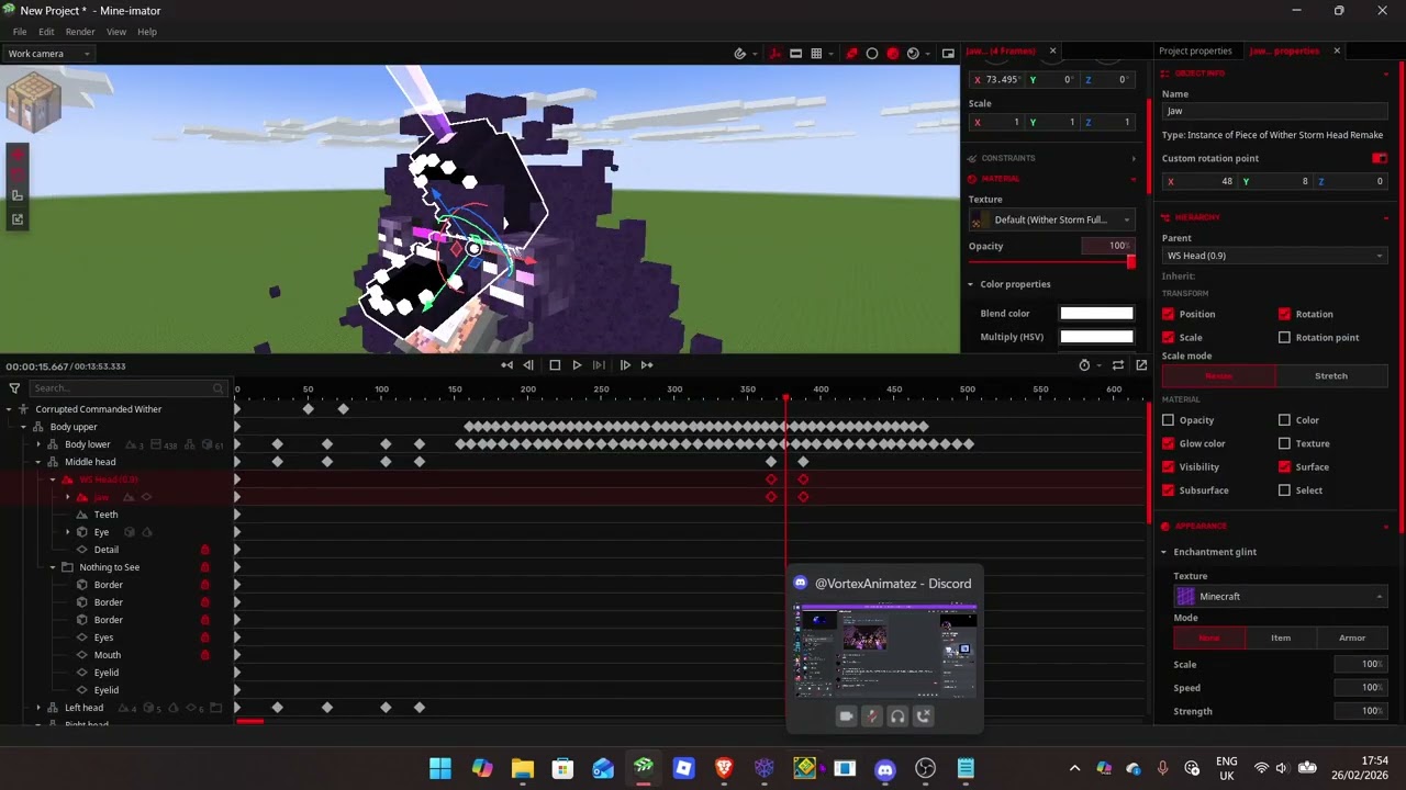 My Tutorial on How to Animate The Wither Storm In Mine Imator!!