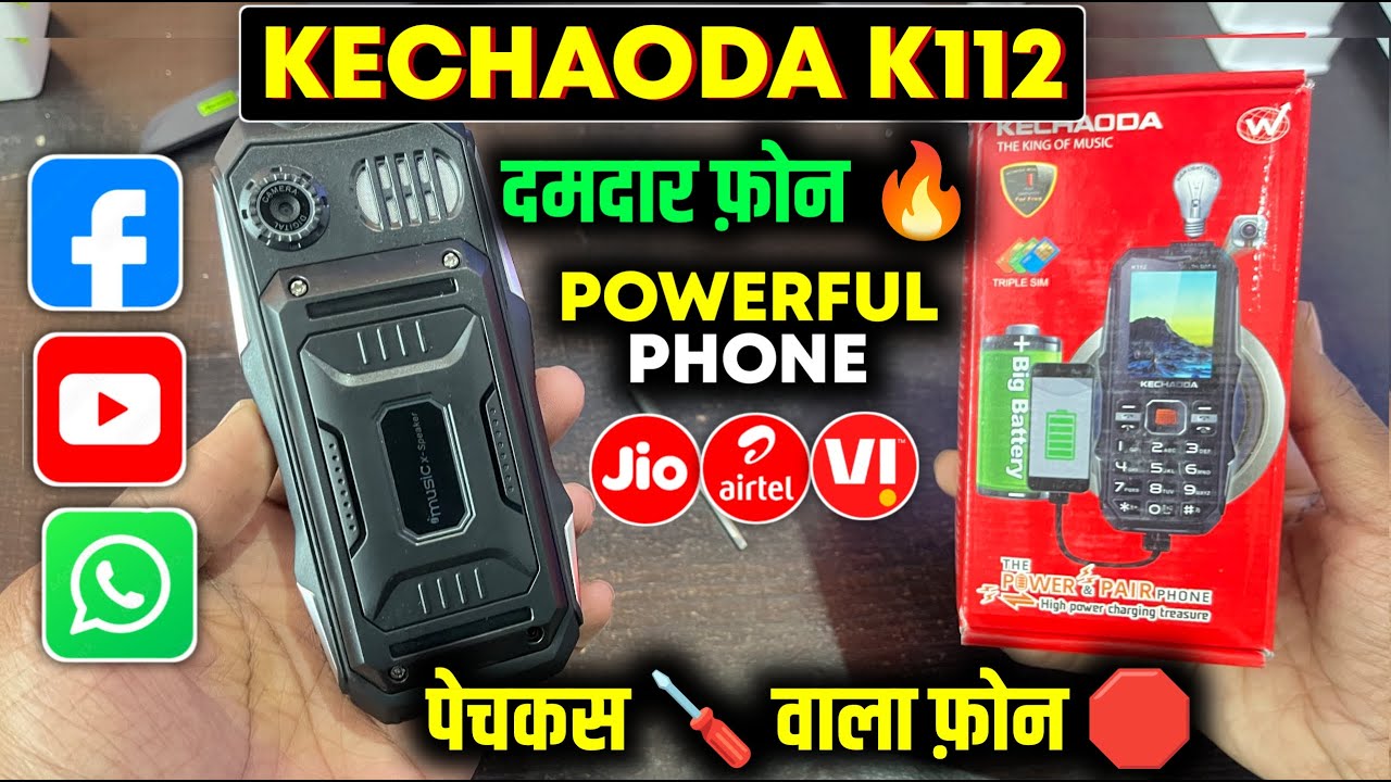KECHAODA K112 Unboxing & Review | 3 Sim Card | YouTube Facebook WhatsApp | Jio Airtel Vi & Bsnl Work