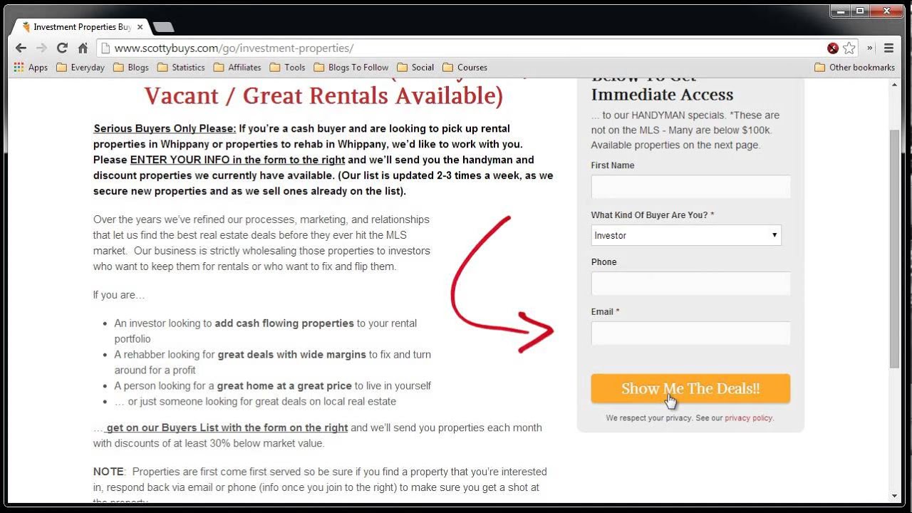 Investor Carrot - Buyer Website