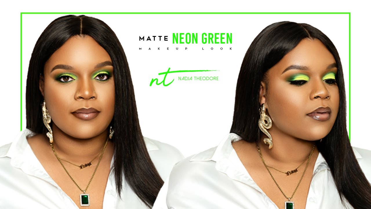 Matte Neon Green Makeup Look | MakeupNadja