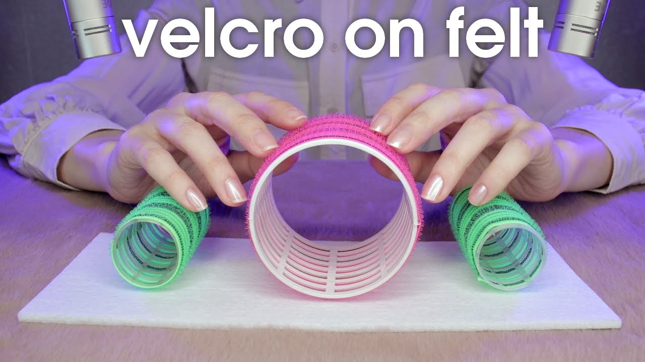 [ASMR] Velcro Hair Rollers on Felt * Crunchy Pulling Sounds for Sleep (NO TALKING)