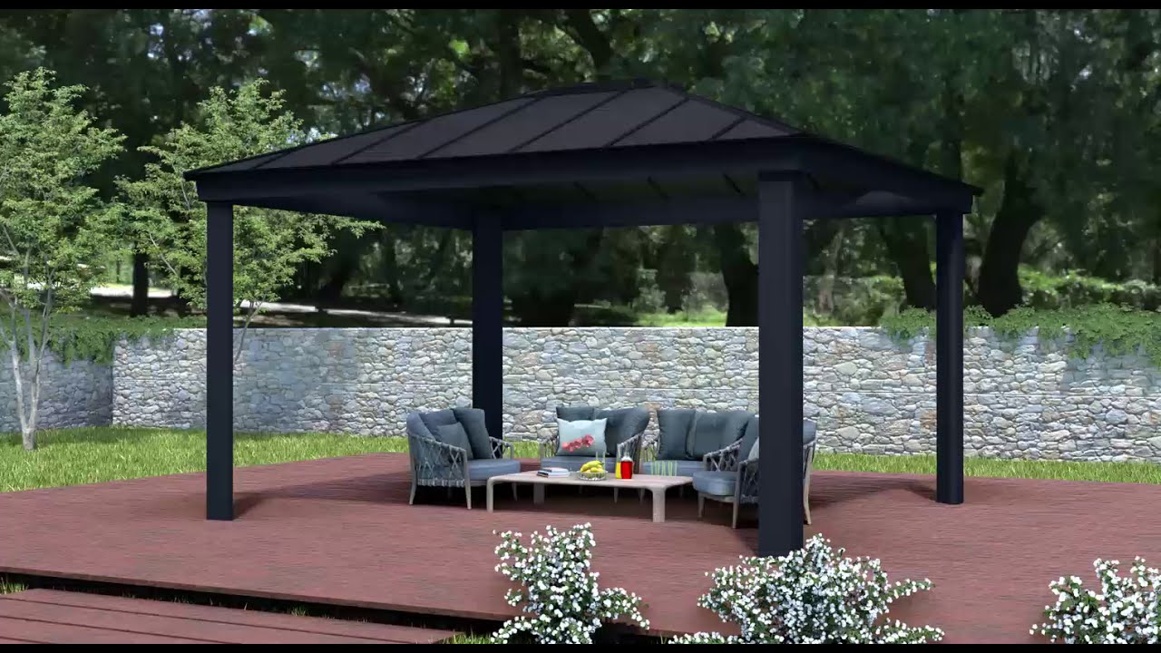 Palram Aluminium Pavillon Dallas 4300 Aufbauvideo Anleitung Hilfestellung
