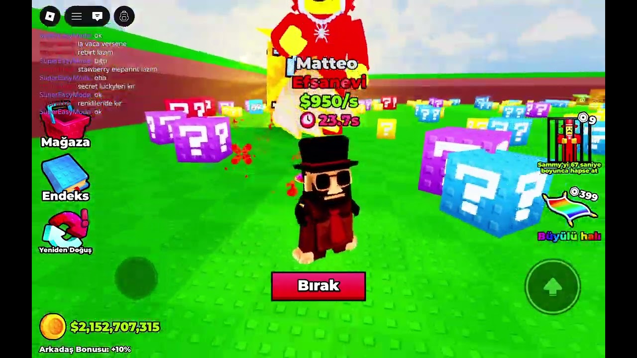 OG BRAİNROT ALDIM VE ADAMDA DRAGON CANNOLONİ RAİNBOW VAR! [ŞANSLI BİR BLOKU KIR ROBLOX TÜRKÇE]