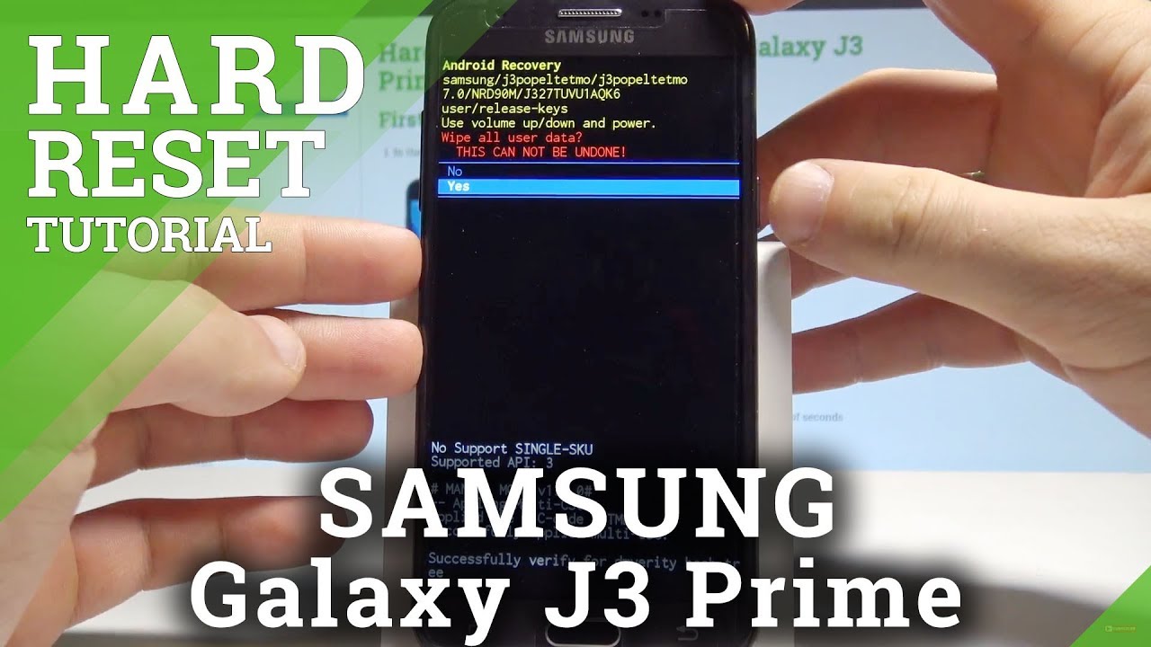 How to Hard Reset SAMSUNG Galaxy J3 Prime - Bypass Screen Lock / Wipe Data |HardReset.Info