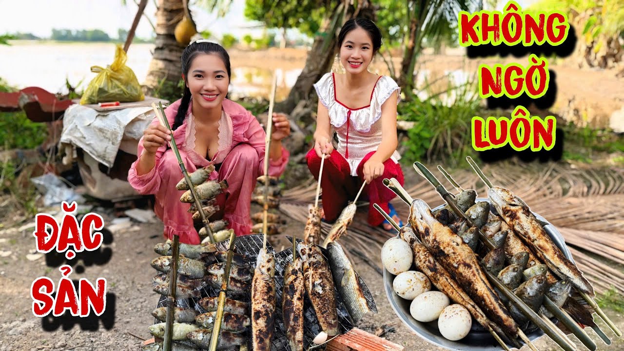 Về Quê Anh Chị 2 - GIĂNG CÂU Cá Đồng Nướng Trui  | Lộc cá lăng 