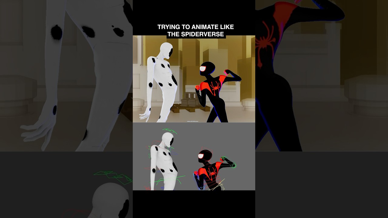 Trying to animate like the Spiderverse... #animation #funny