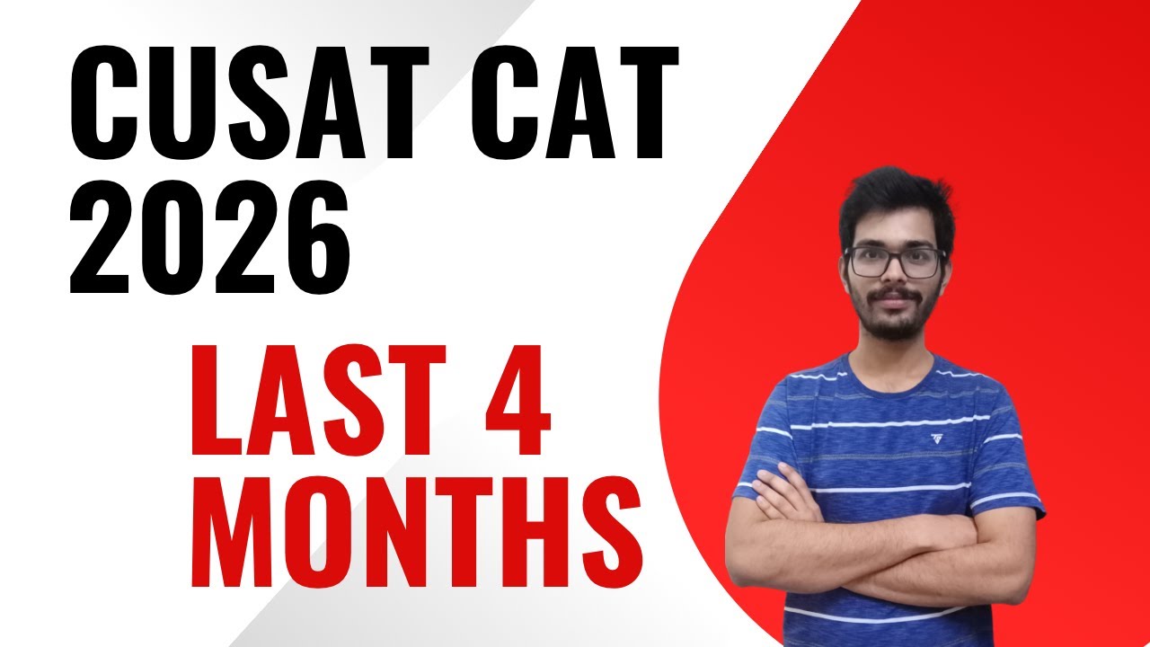 CUSAT CAT 2026 LAST 4 MONTHS ❗