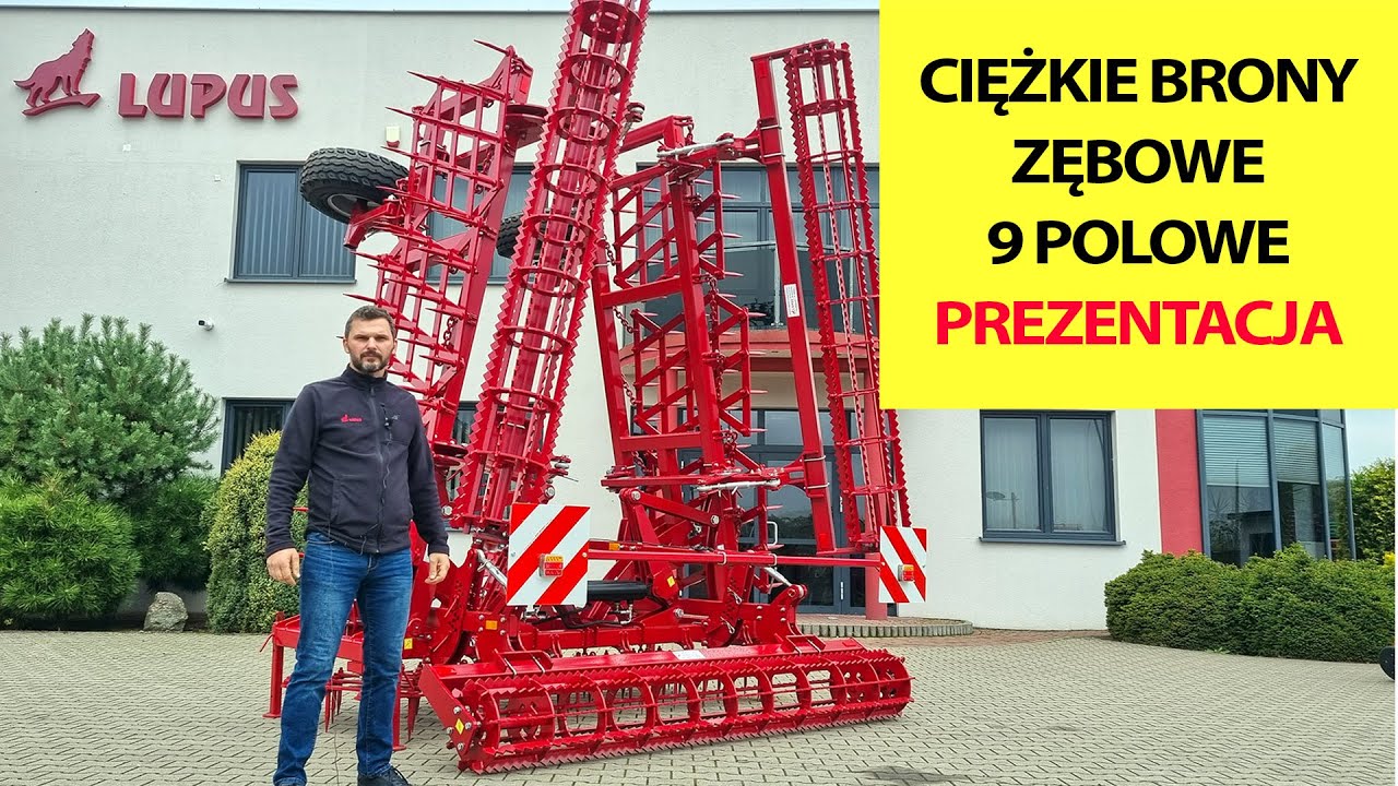 Ciężkie BRONY ZĘBOWE 9 polowe!! Prezentacja maszyny