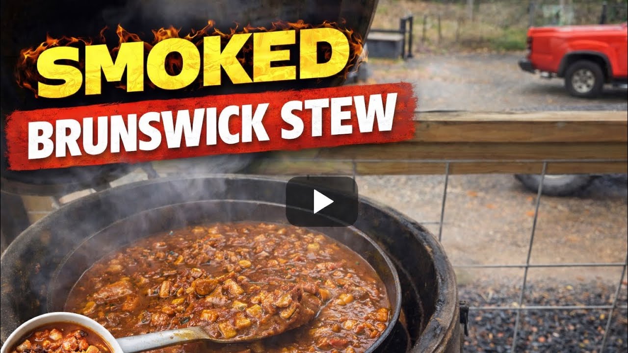 Rainy day smoked Brunswick stew