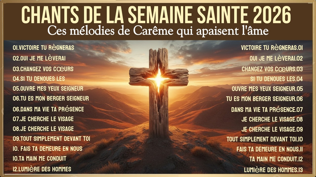 Chants de la Semaine Sainte 2026 - Ces m&eacute;lodies de Car&ecirc;me qui apaisent l'&acirc;me