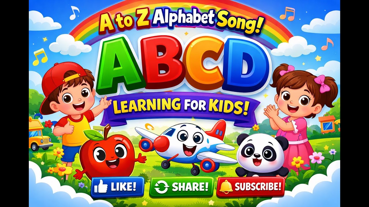 Learn ABCD with Cartoons | A to Z Alphabet for Kids | SK Studio Rhymes