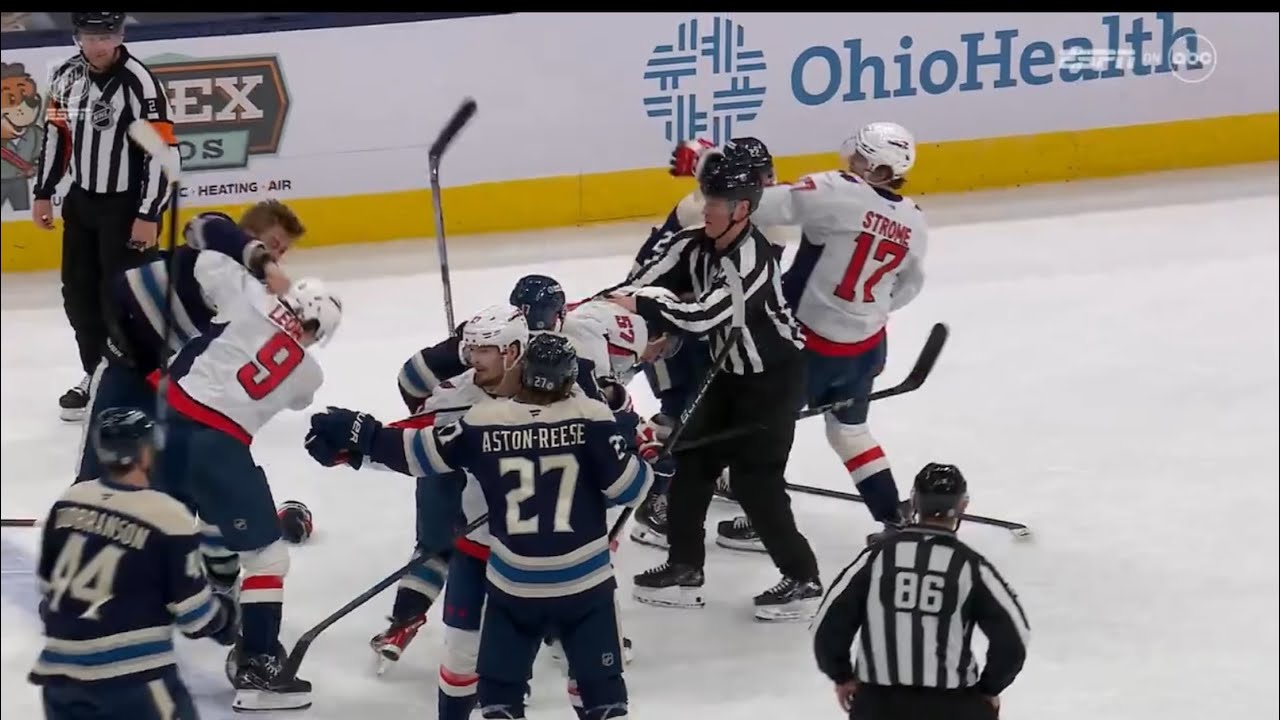 Tempers Flaring In the Columbus Blue Jackets vs Washington Capitals game￼￼