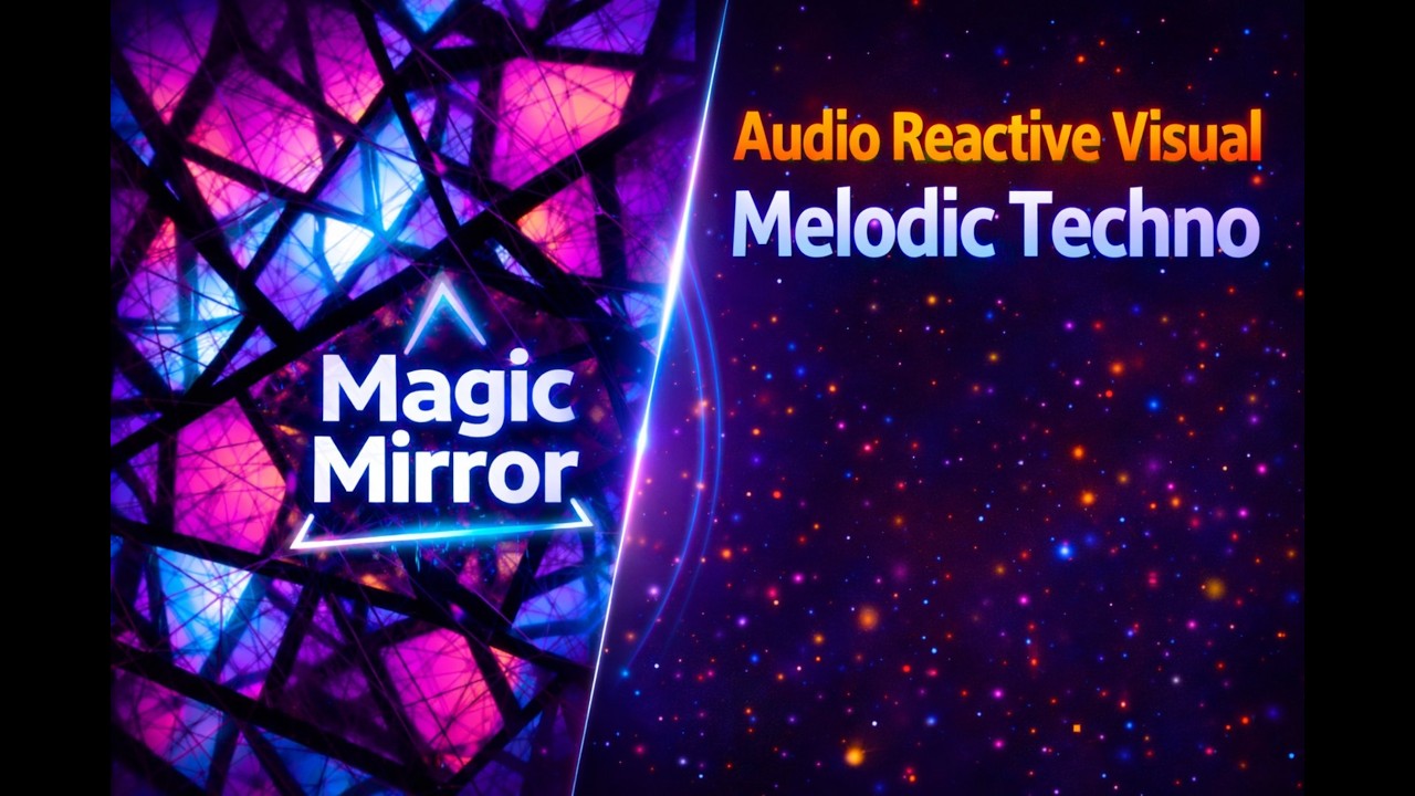 Magic Mirror - Audio Reactive Visual - Melodic Techno - 4k