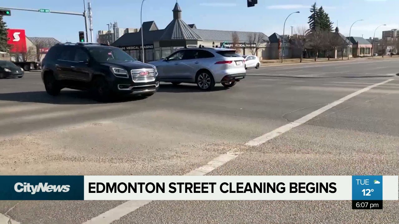 Street cleaning underway