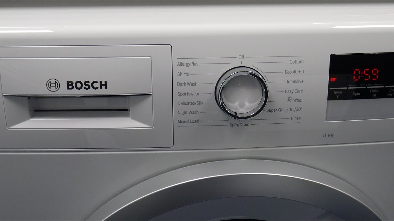 What Are The Programmes And Washes On A Bosch And Siemens Washing Machine