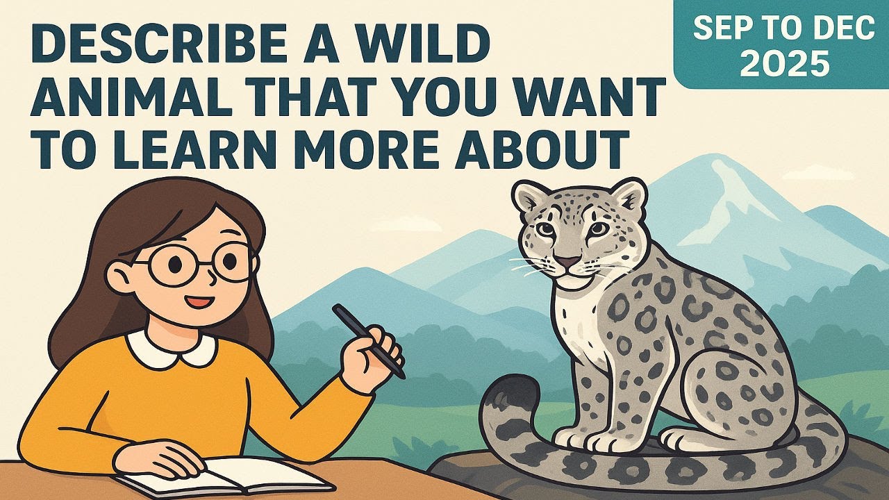 Describe a Wild Animal That You Want to Learn More About | IELTS Speaking Cue Card Sep–Dec 2025