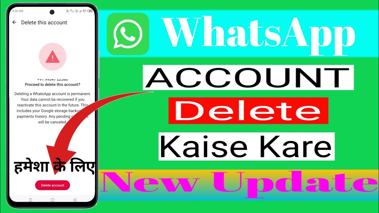 Whatsapp account delete kaise kare | How To Delete Whatsapp Account | WhatsApp Id Delete Kaise Kare