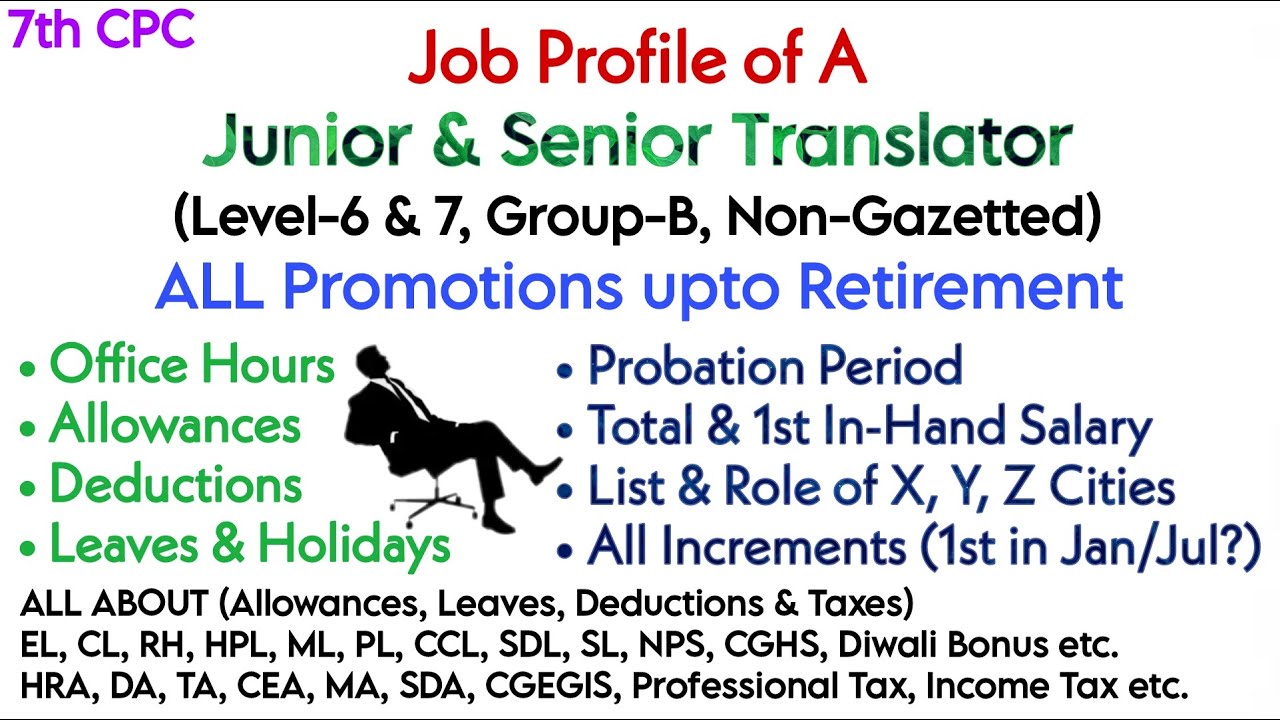 Job Profile of A Junior & Senior Translator