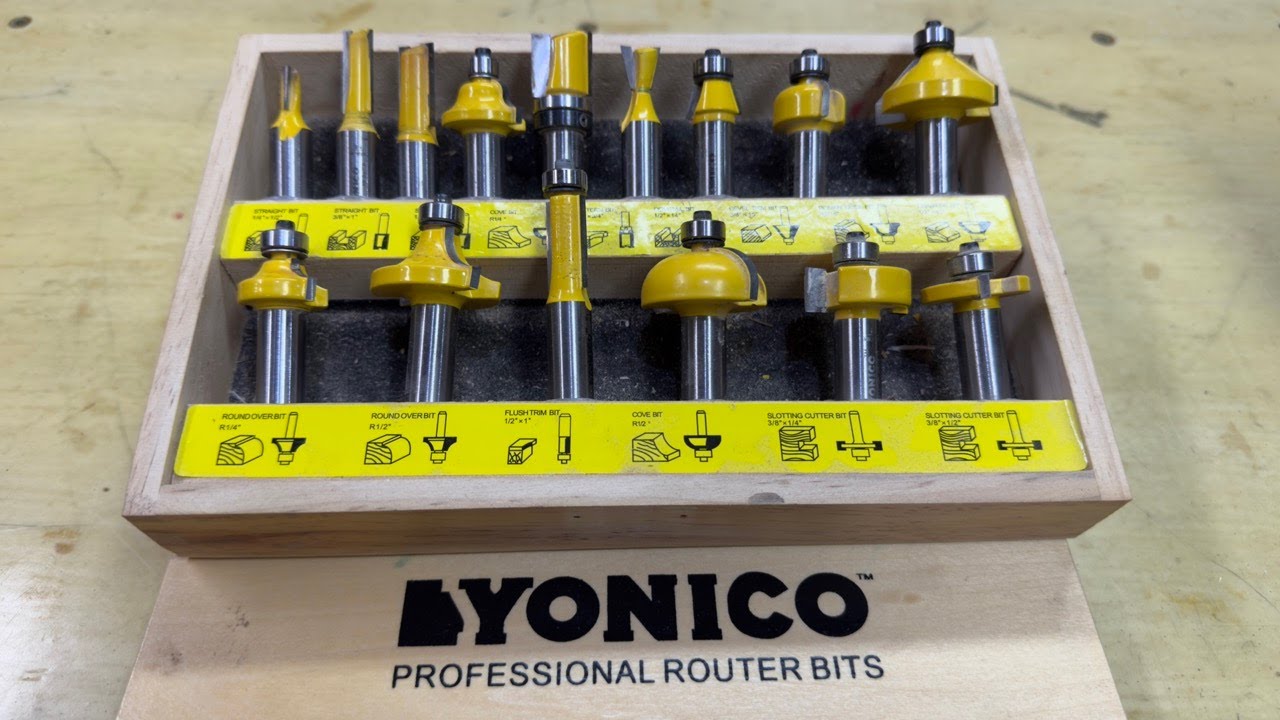 Router Bit Kit Review: 15 Piece (Yonico - Kowood - CSOOM - Common Amazon Bit Sets).