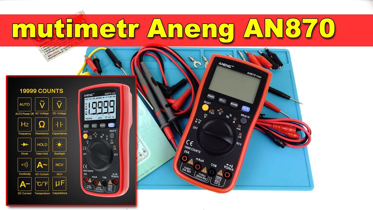 Aneng An870 multimetr uniwersalny - prezentacja