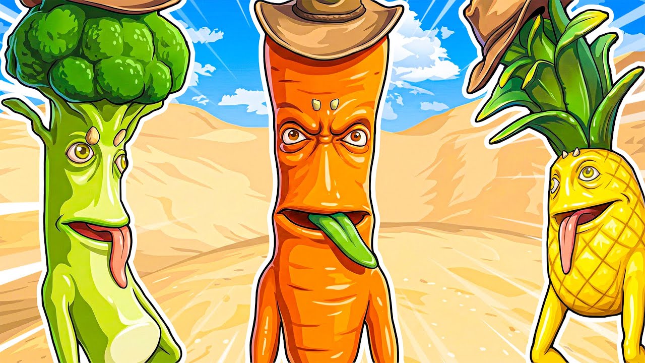 Goat Finds a Town of Weird VEGETABLE People?! - Goat Simulator 3