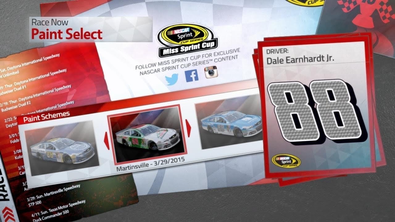 NASCAR '15 Victory Edition - Dale Earnhardt Jr at Charlotte Night (2015 Diet Mtn Dew)