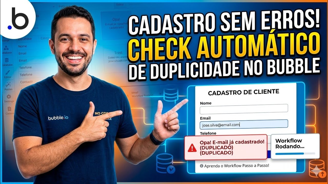 Como Evitar Duplicidade De Cadastro No Banco de Dados Em Apps Bubble.io #duplicidadecadastrobubble